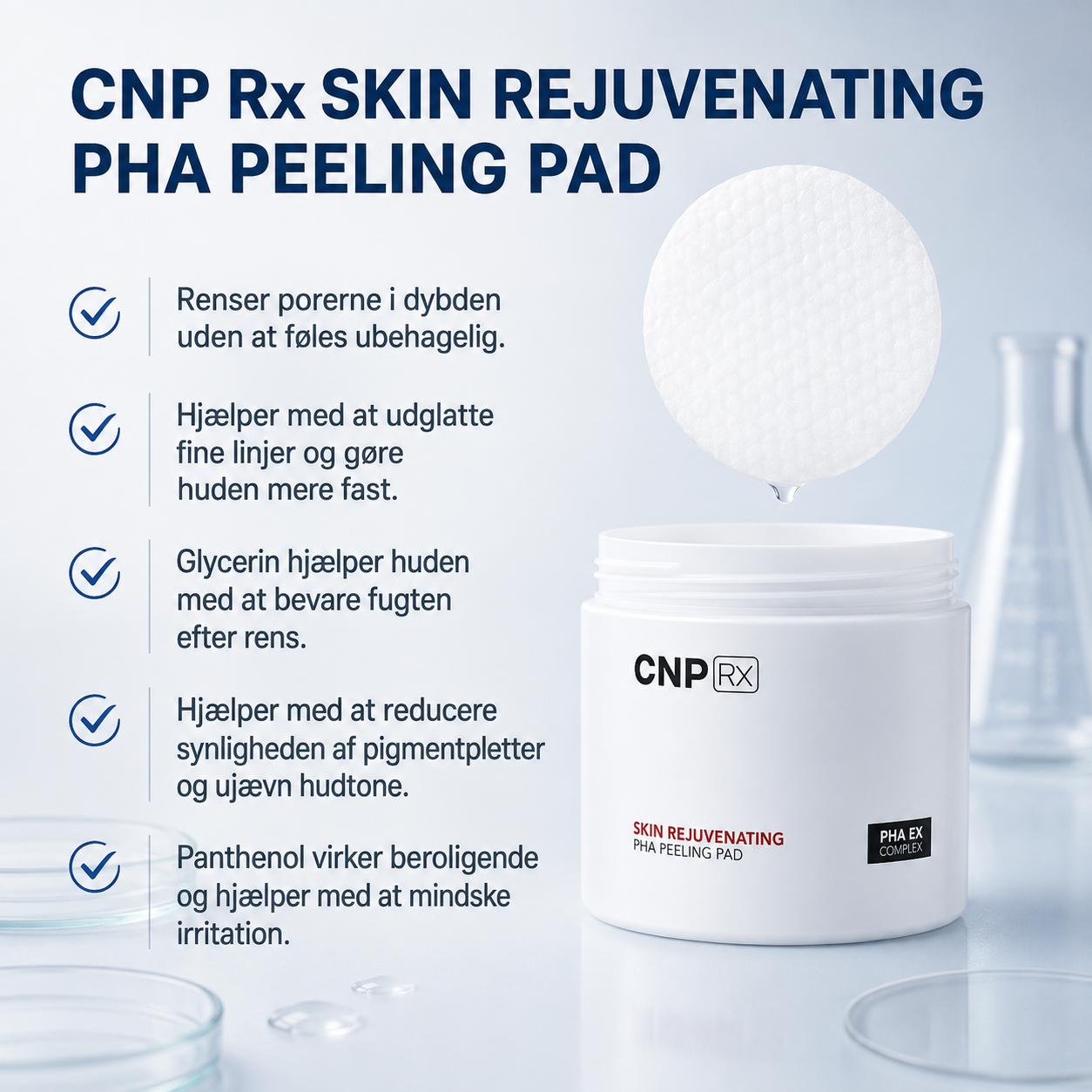 CNP Rx Skin Rejuvenating PHA Peeling Pad 60stk/150ml