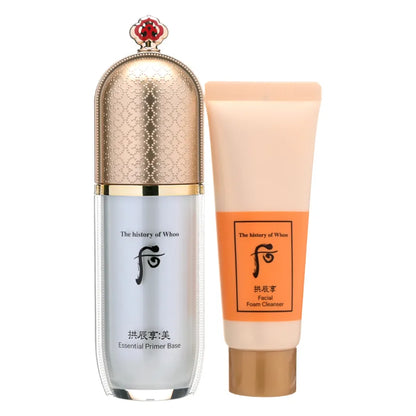 Whoo - Essential Primer Base &amp; Foam Cleanser Set 2x40ml