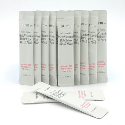 SU:M37 - Micro-Active Pink Vitamin Bubbletox Mask Pack 50stk
